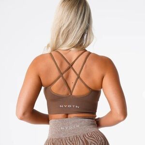 NVGTN Mocha Flourish Seamless Bra
